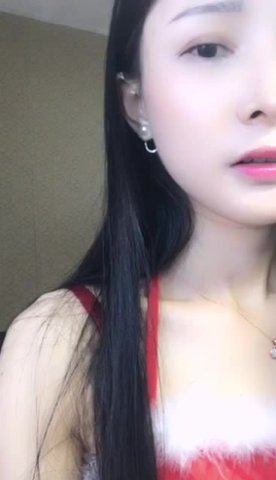 高颜值身材苗条长发美女主播第十九季红色透视情趣装黑色网袜诱惑